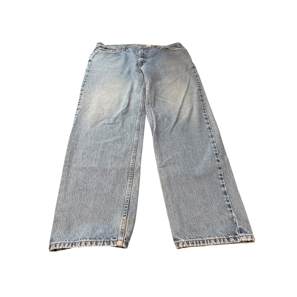 Levis 550 Relaxed Fit Jeans Mens 42x34 Light Wash Blue Denim Vintage 90s Tapered